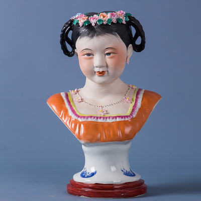 已故陶瓷名家 曾山东 人物雕塑作品《少女》