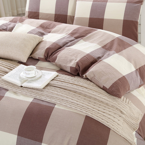 纯棉被套水洗棉被套单件全棉被罩1.5m1.8米单人双人床200x230格子