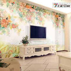 大型影视墙壁画 电视背景墙无缝壁纸 客厅沙发贴纸 秋绘月季