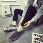 Spring of 2016 new thick-soled platform shoes women fashion tide a pedal strap rivet Lok Fu shoes leisure shoes