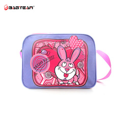 Bagteam2014 韩版儿童包可爱粉红兔子卡通图案学生单肩斜跨书包