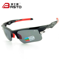 邦士度专业骑行眼镜BS105 偏光运动太阳眼镜 配近视五副镜片套装