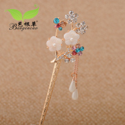 Bagen grass retro flow sangda hairpin shell Pearl hairpin Korea classic rocker style hair jewelry hair flowers