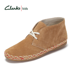 clarks童鞋 女童鞋大童舒适休闲鞋沙漠靴轻便耐磨儿童皮鞋