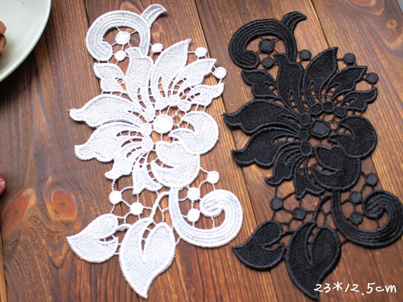 SM31 White black Water soluble Embroidery Lace Motif Flower Cotton cloth Subsidy hole clothing Wedding dressin the Home Fabric , Sew DIY Material,Tools and finished products , Sew DIY Fitting/Accessories/Accessories , Fabric sticker category - from Buy2taobao.com to provide professional Taobao agent buy service