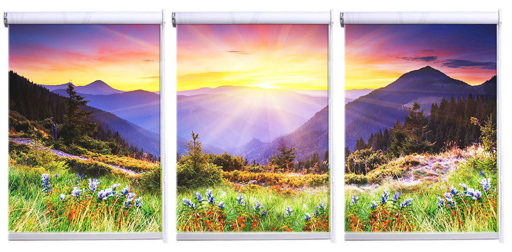 定制窗帘画可水洗风景卷式卷帘装饰画名盛书房定制窗帘