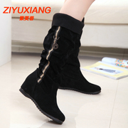 2015 winter season increases within the new Korean fashion flat suede boots casual boots Knight boots