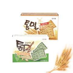 韩国进口零食 韩美禾全麦饱腹饼原味/海苔味代餐饼干55g