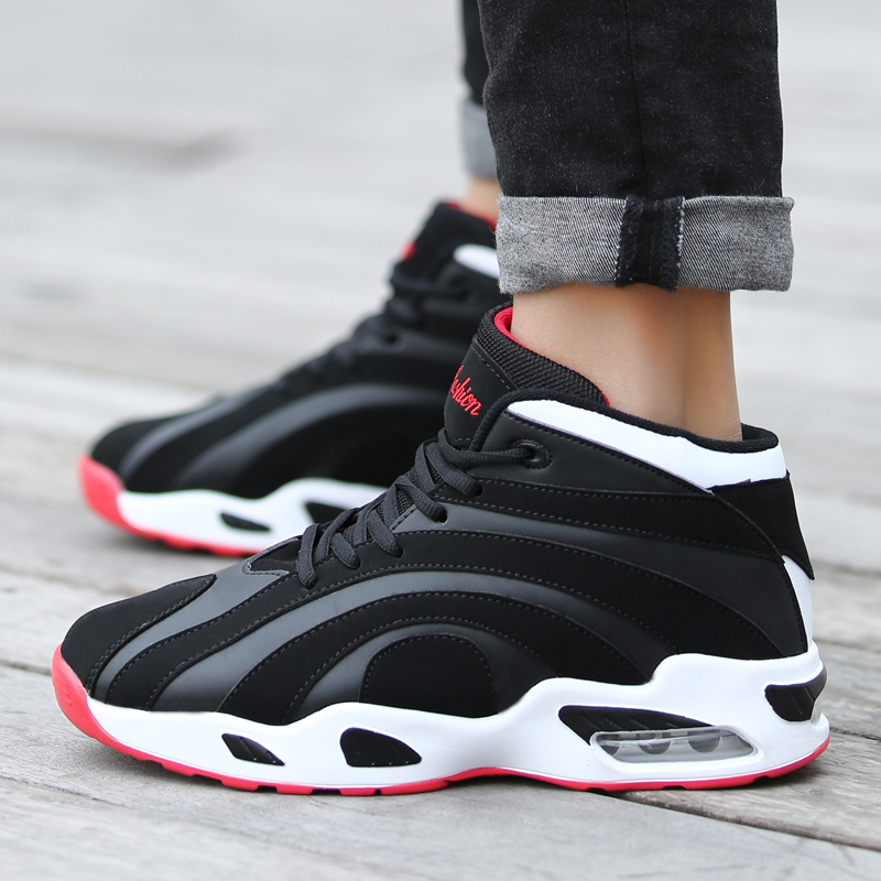 情侶氣墊休閑籃球鞋時尚女戰靴春季新款學生戰靴音速籃球鞋男鞋