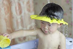 宝宝可调节洗头帽幼儿加厚洗发帽婴儿童浴帽洗澡帽
