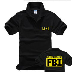 FBI 国际联邦做训服 T恤美国特工装街头嘻哈HIPHOP男女短袖