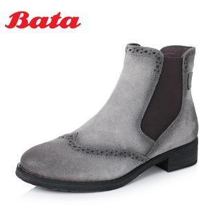 有aj1巴黎世家聯名 BATA 拔佳秋季牛皮女靴AJ462CD6 aj1和巴黎世家