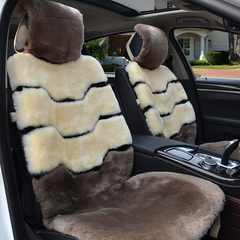 羊毛坐垫汽车专用座垫冬季新款短毛纯羊毛剪绒通用全包围车垫真皮