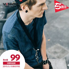 VIISHOWviishow2015 summer dress new short sleeve t-shirt printing t shirt men's short sleeve t shirt in Europe and America the tide