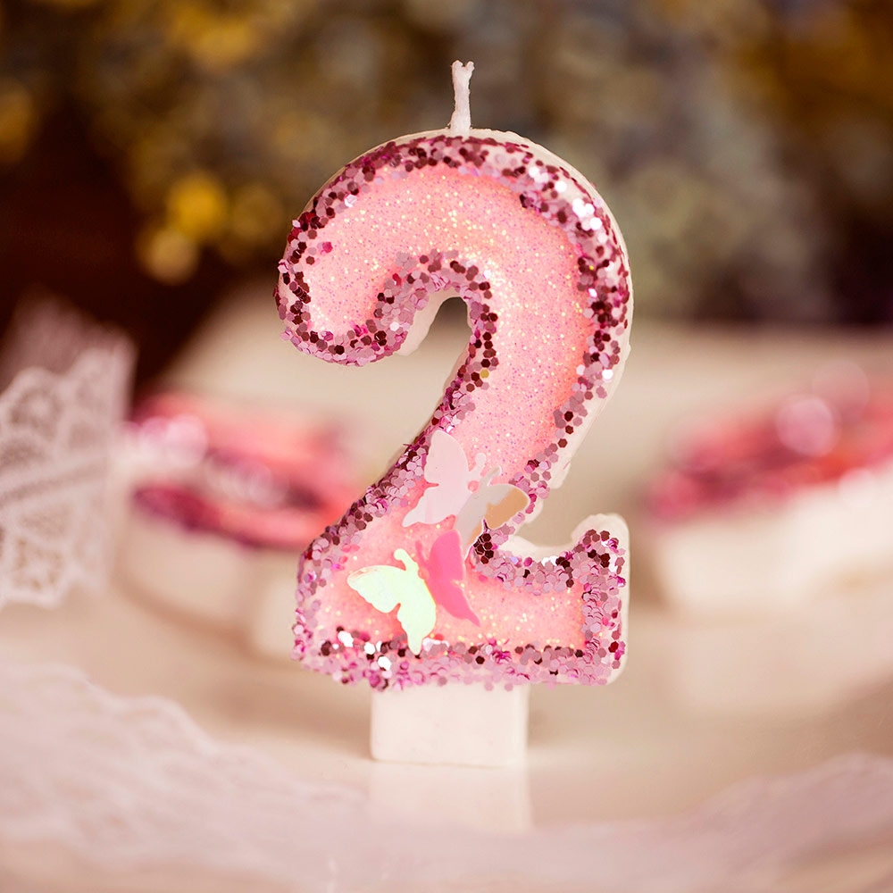 儿童数字生日蜡烛周岁百天派对布置创意火焰生日蛋糕装饰纪念日-欧瑞