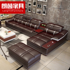 真皮沙发组合现代简约储物沙发头层牛皮大小户型客厅转角皮艺沙发