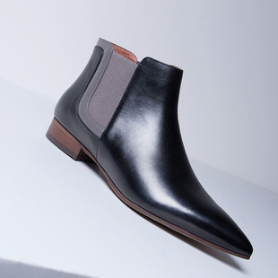 hermes kelly boots 2020秋冬英倫風尖頭切爾西靴chelsea boots真皮松緊口單靴女平跟 hermes透明kelly