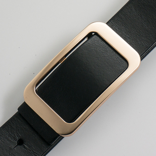 头层牛皮平滑扣腰带真皮男士皮带牛皮韩版潮简约纯板扣年轻人裤带