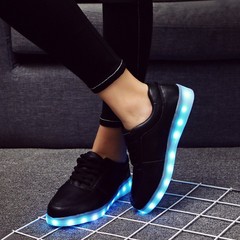 2016潮流LED发光鞋透气情侣鞋充电鞋底会亮的鞋子男女鞋鬼舞步鞋