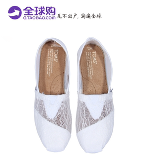 prada lace up 代購TOMS Classics Lace 女鞋夏季蕾絲休閑透氣平底小白鞋懶人鞋 prada和chanel