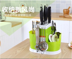多功能沥水刀架筷子笼刀座 厨房用品收纳架 放菜刀架子刀具置物架