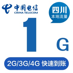 四川电信流量充值1G 省内通用手机流量叠加包充值 当月有效