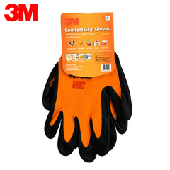 3M舒适型通用防滑耐磨手套劳保防护手套丁腈掌浸手套搬运防寒作业