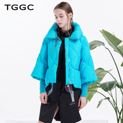 TGGC 2016冬装新款 时尚简约女外套休闲宽松长袖立领羽绒服S19052
