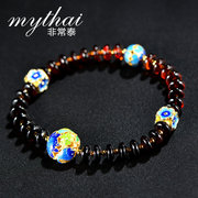 Thai hand-woven original female cloisonne round beads accessories vintage elegant amber bracelet bracelets