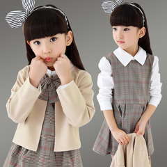 女童套装2016秋装新款童装两件套中大童服装儿童女装秋冬装连衣裙