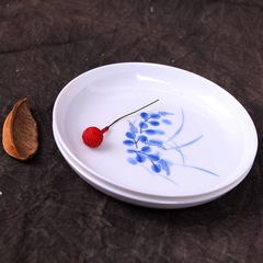 自助餐仿瓷碟子密胺塑料圆碟圆盘美耐皿餐具盘小吃碟西餐碟菜碟子
