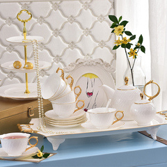 英格丽美斯咖啡具陶瓷骨瓷咖啡具套装下午茶茶具套装杯碟欧式茶具