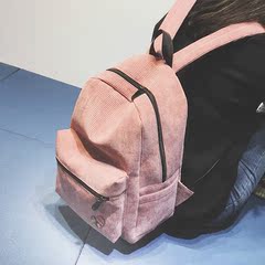 时尚丝绒双肩包女书包学生背包女韩版潮2016新款休闲包旅行包大包
