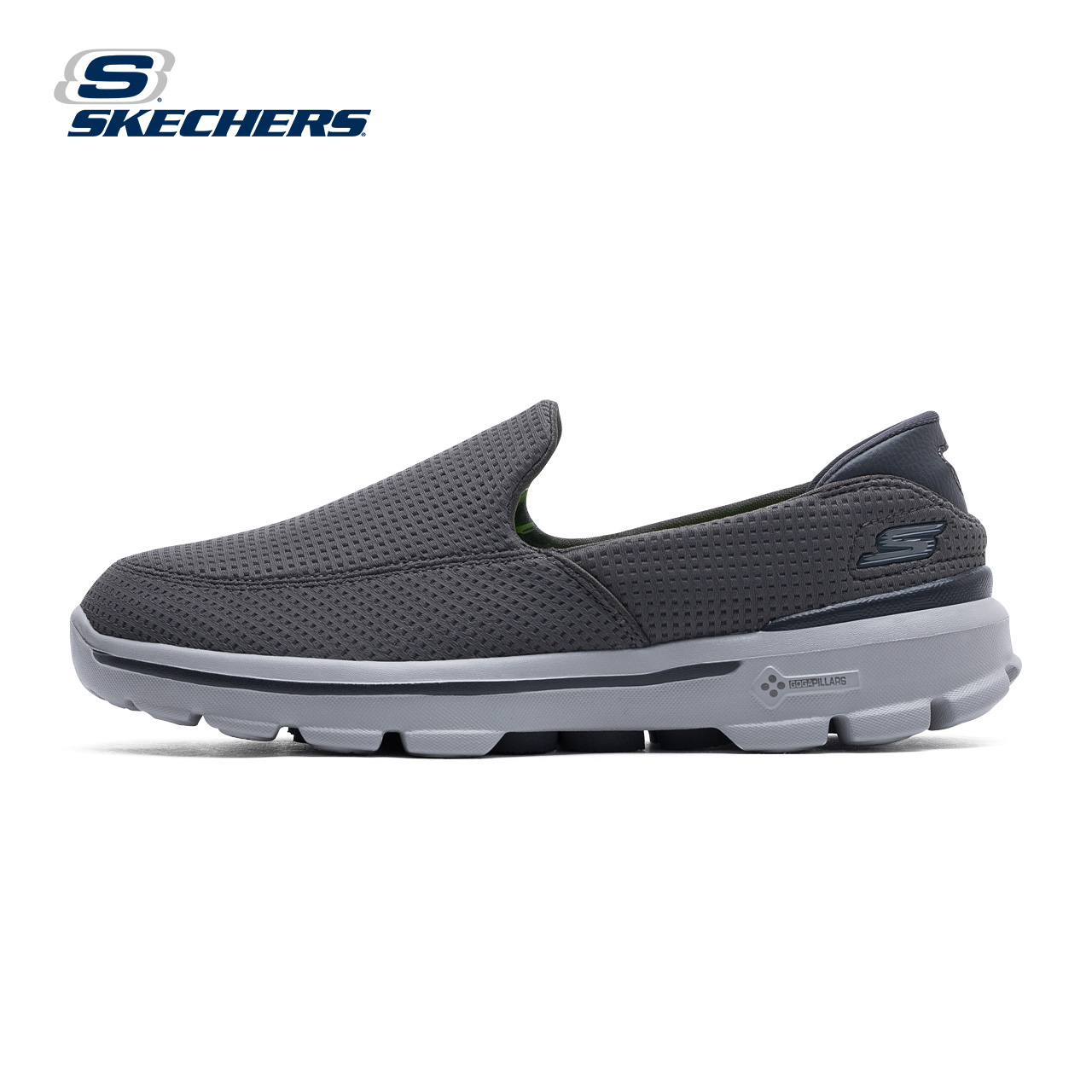 Skechers斯凯奇GO WALK 3男款休闲健步鞋 懒人一脚套运动鞋54045产品展示图2