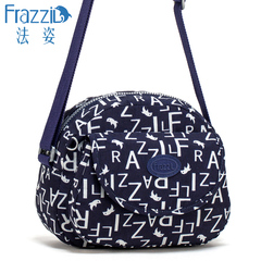 Frazzil/法姿斜挎包女 秋季新品洗水布休闲布包旅游小单肩挎包潮