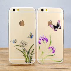 iphone7plus手机壳苹果6splus硅胶软壳5SE透明简约文艺中国风女款