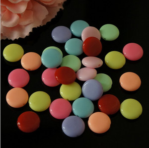 彩色扁圆珠子 亚克力糖果色手链项链儿童玩具材料 混色大饼珠