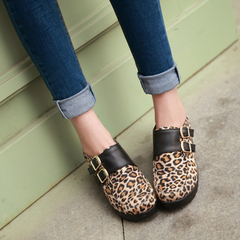 Round toe designer shoes fashion trends spell 2015 spring-shoes personality handsome qicu Leopard shoes heels