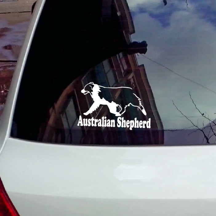 牛牛潮贴 汽车贴纸 澳大利亚牧羊犬 车贴 反光车外装饰贴纸个性