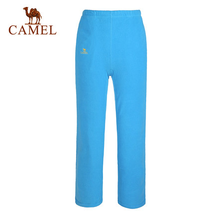 【情侶款】Camel駱駝男女款戶外休閑運動褲 長褲保暖抓絨褲 - 13868766155
