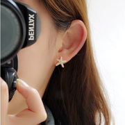 Package mail Europe and drill small Starfish Stud Earrings women Korea cute earrings diamond exquisite fashion jewelry women