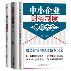 三本书成为财务高手（一本书学会财报分析 会计实务解答大全 中小企业财务制度表单大全）财务管理必备书籍会计出纳财务报表