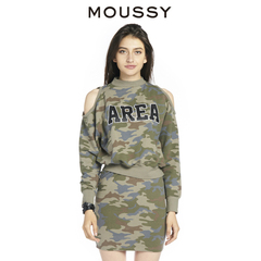 MOUSSY 两件套 露肩 秋 裙迷彩套装 女0108AV90-5500