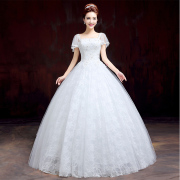 Korean fashion spring/summer wedding dresses new 2015 align double shoulder gown with a fitted bodice and one shoulder plus size slimming