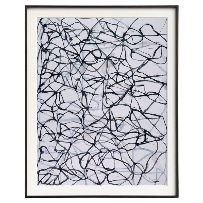 抽象亮丽线条图案装饰壁画