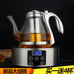 加厚耐热玻璃泡茶壶过滤电陶炉加热玻璃烧水壶煮茶壶黑茶茶具套装