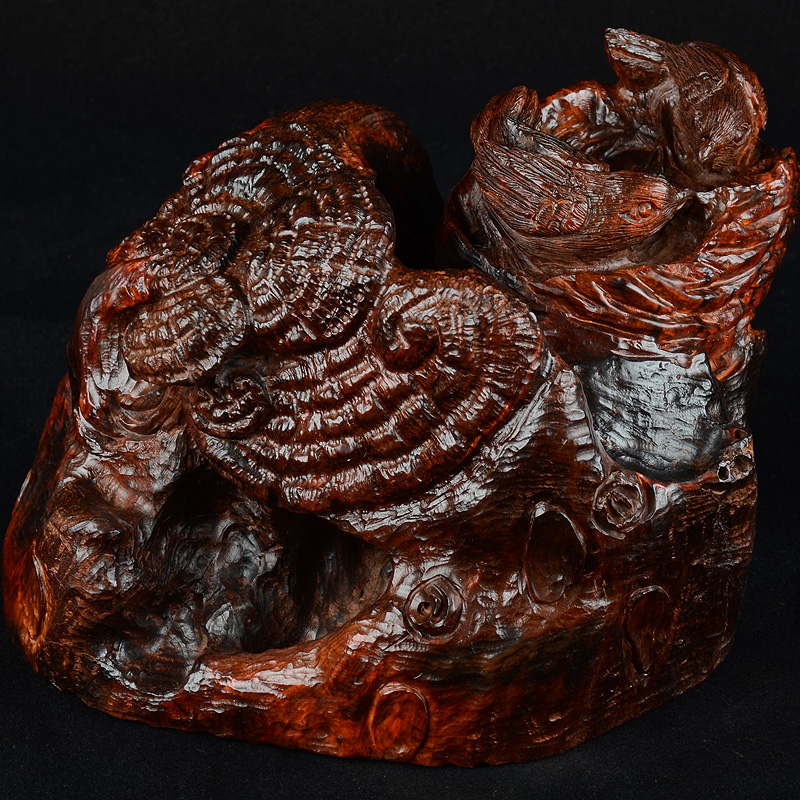 大红酸枝摆件 母爱 做工精细 栩栩如生 重2118.7克 附鉴定证书