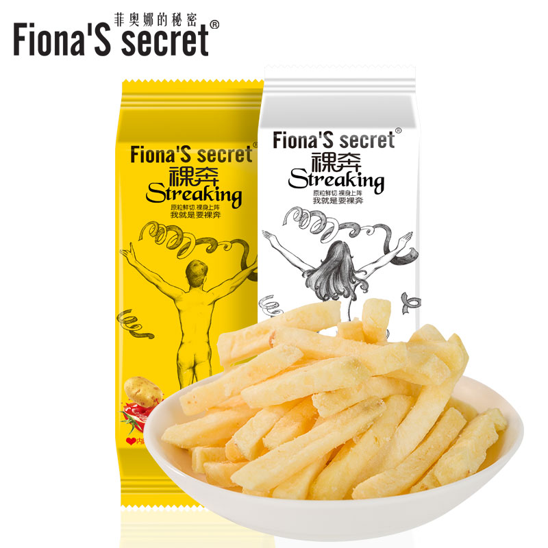 菲奥娜的秘密 休闲膨化办公零食品小吃薯条500g 裸奔薯条含番茄酱产品展示图3