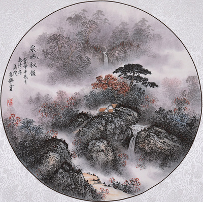 青年画家 冯静作品 泉鸣秋韵 1422