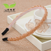 Bagen grass hair accessories handmade pottery shards near the headband Crystal Korea simple narrow band fine quality Japanese and Korean headdress